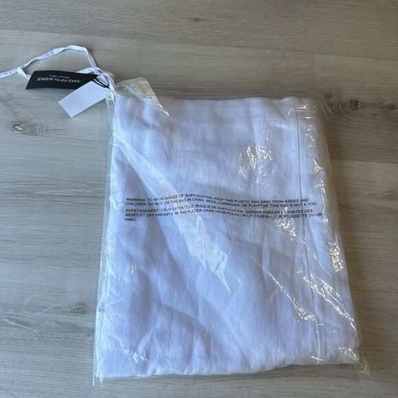 SAKS FIFTH AVENUE
100% Linen Drawstring Pants White‎ L NWT in packaging - Picture 5 of 5